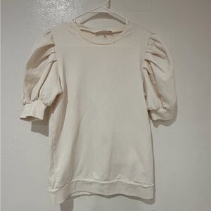 Frame Cream Puff  100% Cotton Short Sleeve Top size S Petite